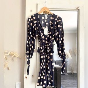 NWT KIVARI | Penelope Babydoll Mini Polkadot Dress 6